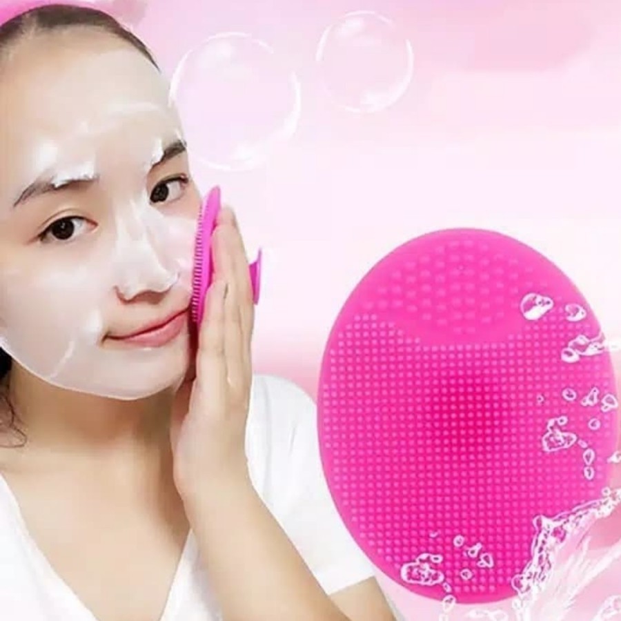 Sikat Pembersih Wajah Silikon Lembut Mini / Pembersih Komedo Jelly Face Pad Brush Facial Silicone