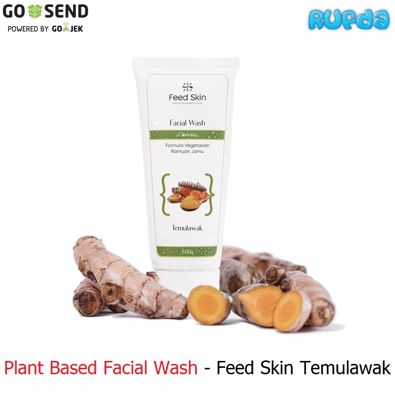 Feed Skin Facial Wash TEMULAWAK All Natural Plant Based Pembersih Wajah Alami