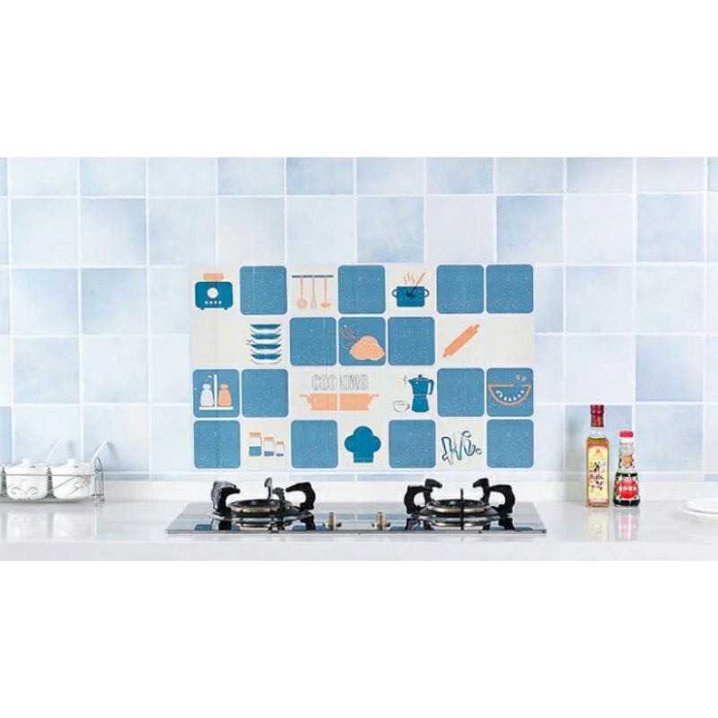 Sticker Walpaper Dapur Wall Stiker Anti Minyak Air - Aluminium Foil