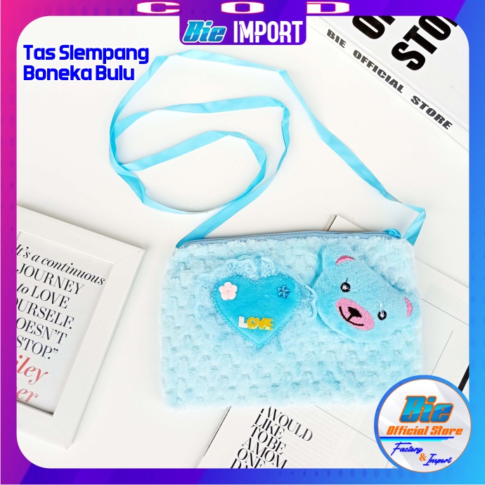 Tas Slempang Anak Boneka Bulu Impor Best Seller