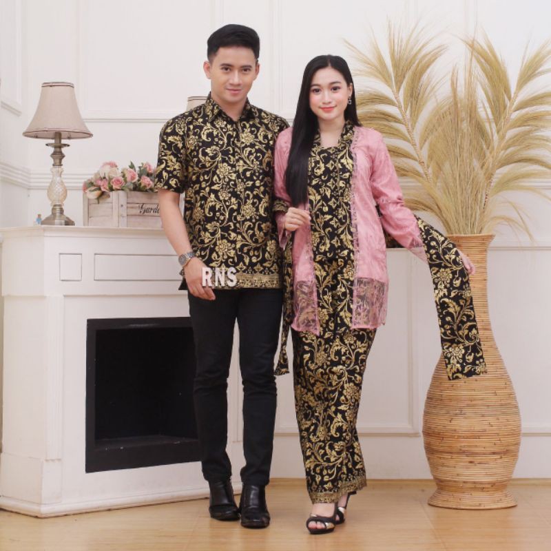 BAJU COUPLE BROKAT SELENDANG MODERN