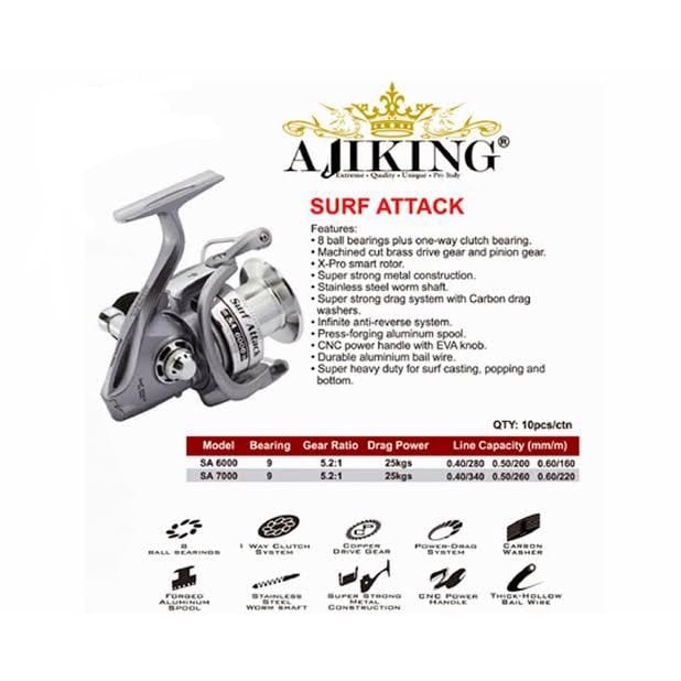 Reel AJIKING SURF ATTACK SA 7000