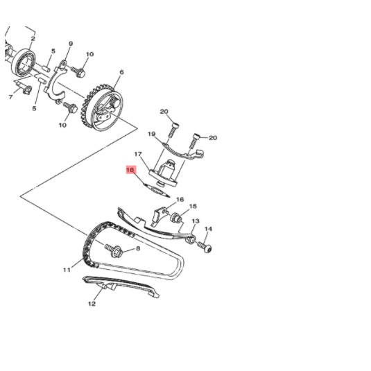 perpak packing paking tensioner jupiter mx 135 vixion nvl  r15 lama old v2 byson karbu fi ori ygp 5MX-E2213-01