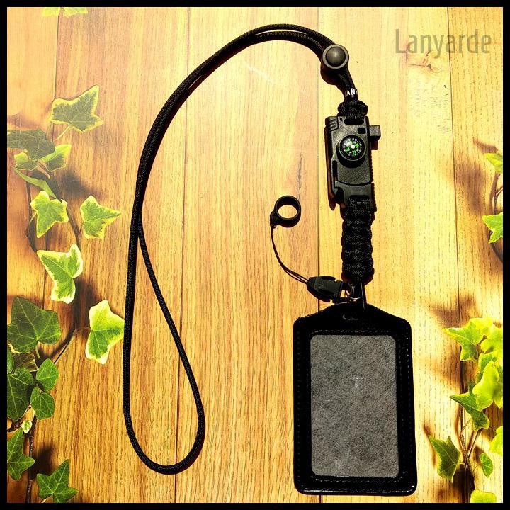 

4261) Lanyard Survival Name Tag Id Card Holder Tali Leher Tempat Kartu