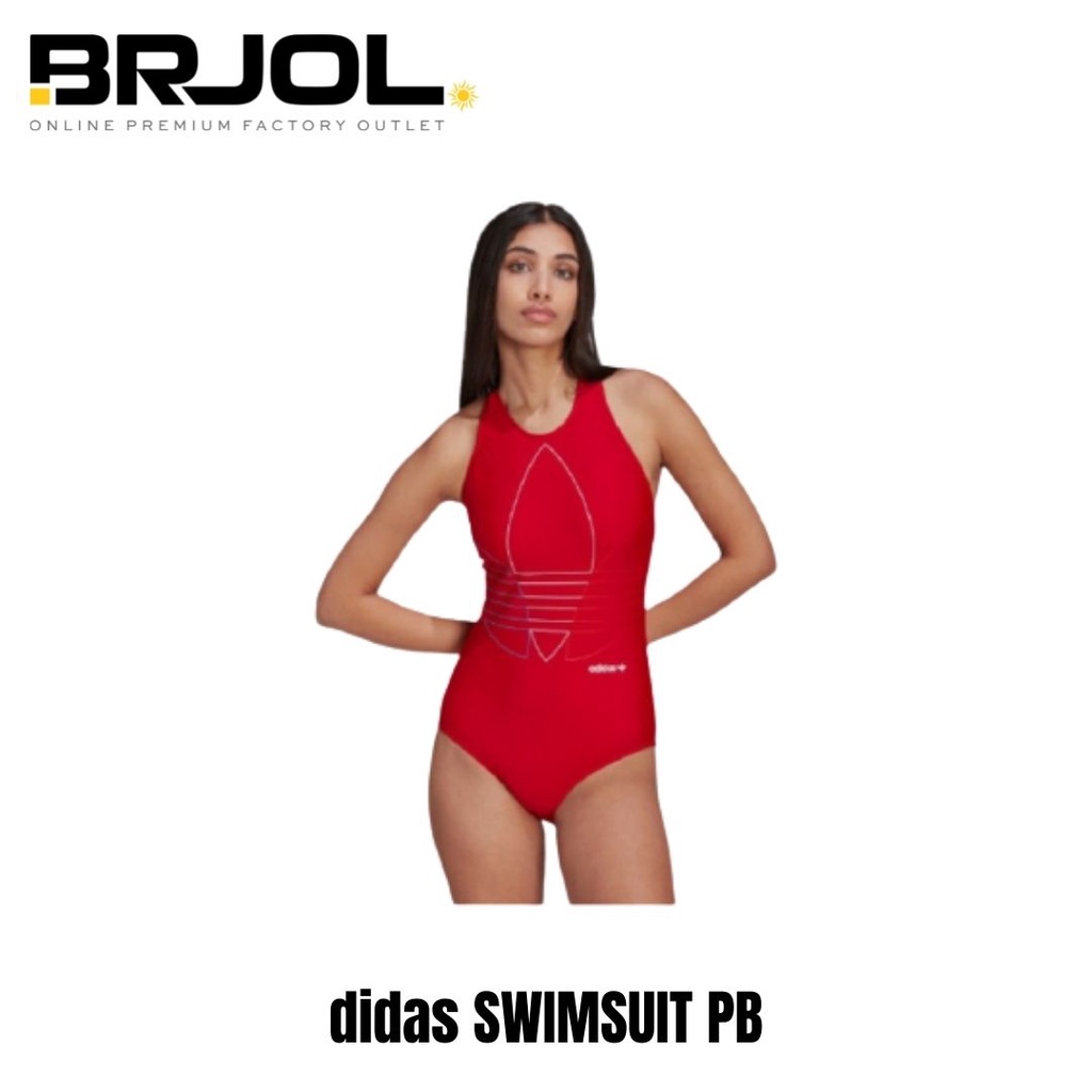 BAJU RENANG WANITA ONE PIECES ORIGINAL ADIDAS SWIMSUIT PB MERAH GN295