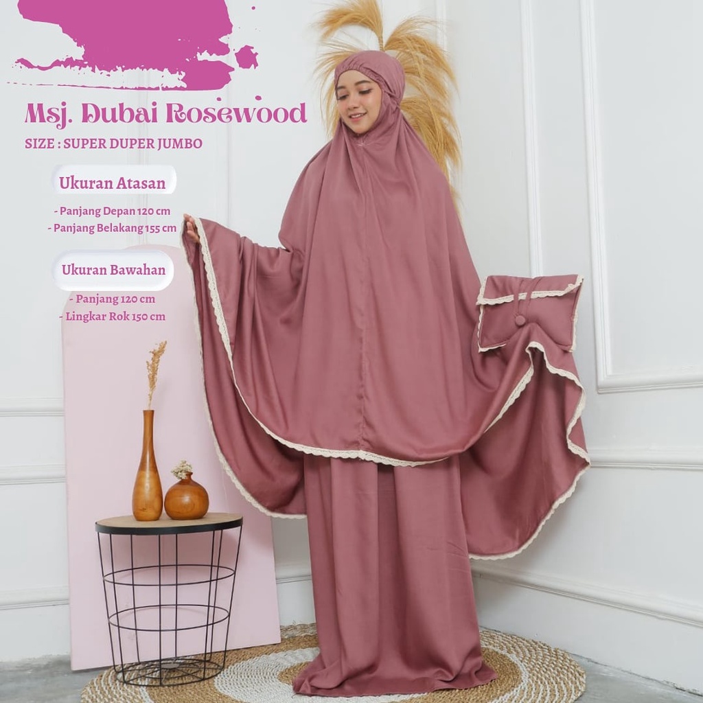 Mukena Dubai Renda Bahan Rayon Premium/Harga Grosir/Bisa COD/Alesya