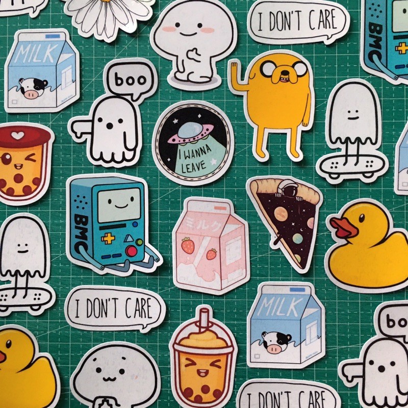 

Sticker Pack Glossy Waterproof Hp Laptop Jurnal Dll