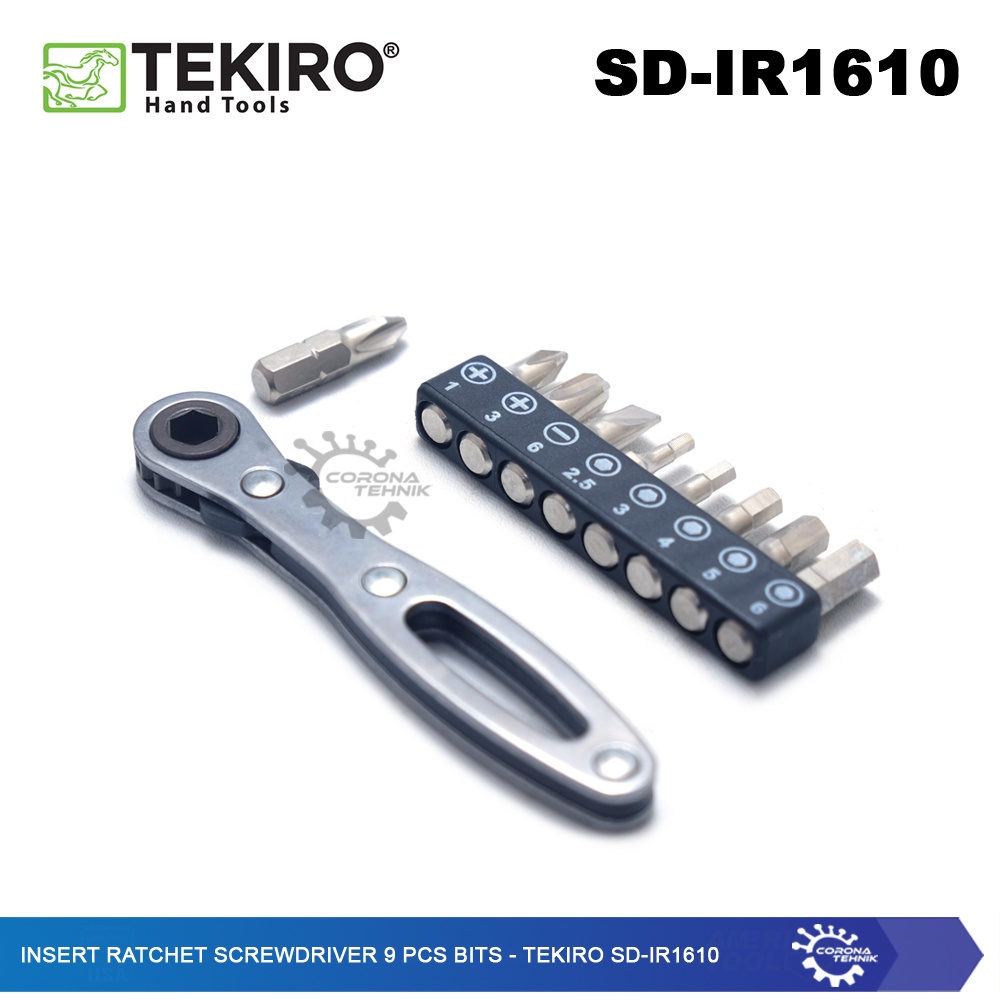 Ratchet Screwdriver Set - Tekiro Obeng Ratchet Set 9 Pcs