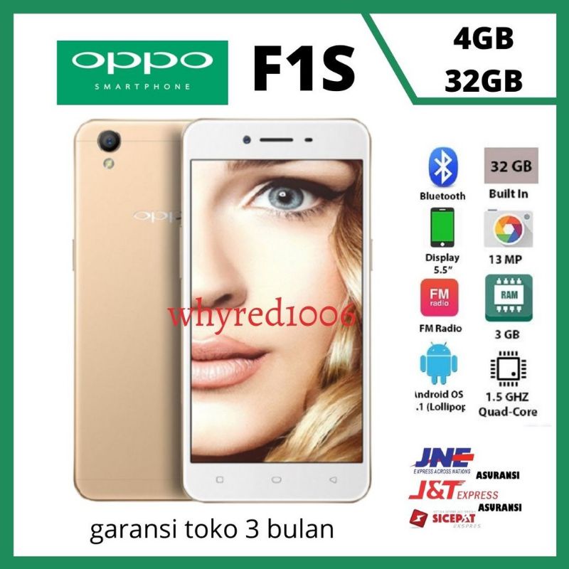 HP MURAH OPPO F1S ram 4 gb rom.32gb