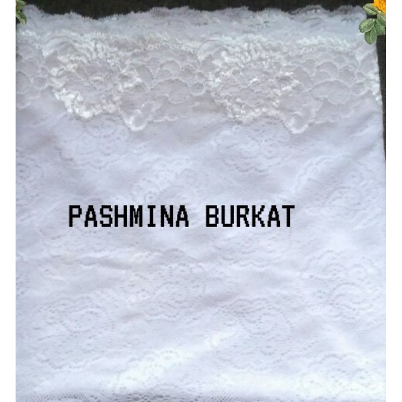 COD Pashmina Brukat Renda/Hijab Akad Nikah-1