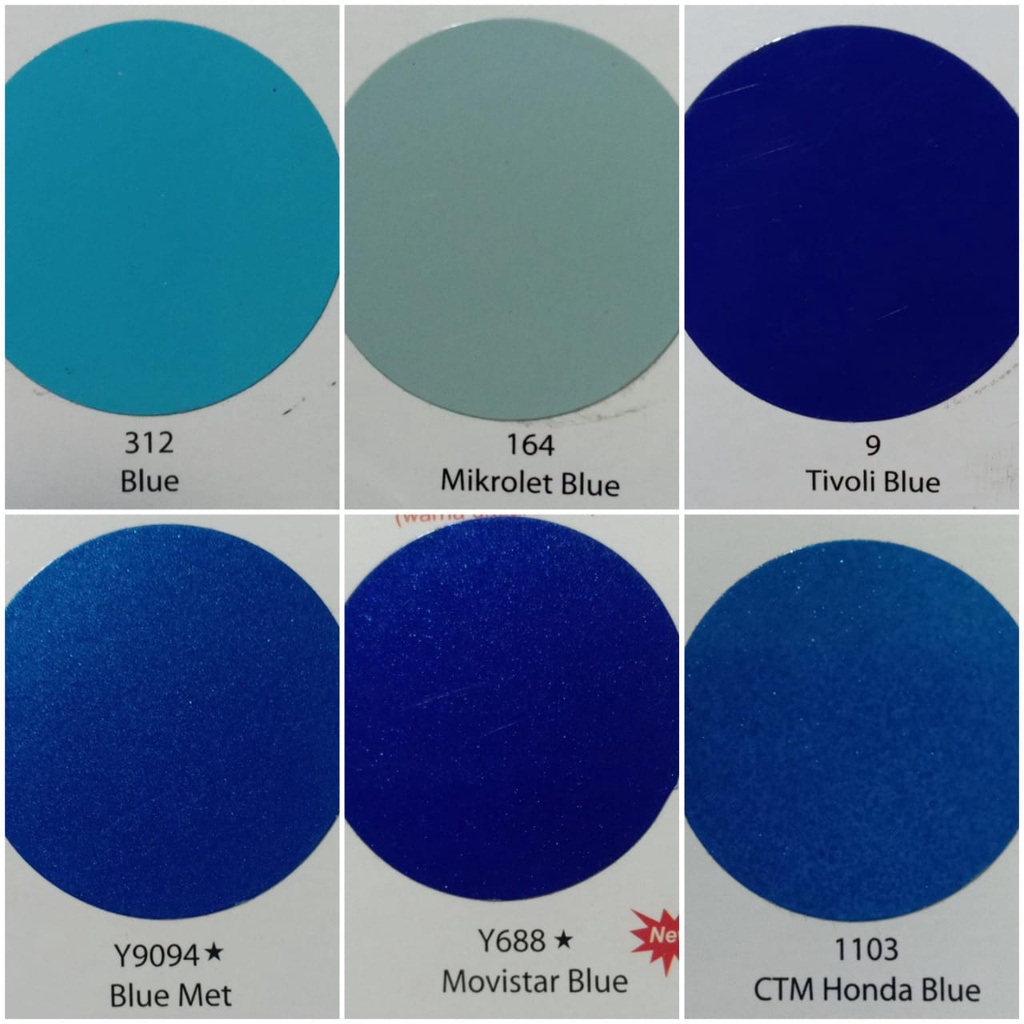 Samurai Paint Kurobushi Cat Semprot Pilox Pilok Warna Biru / Blue - Mikrolet Blue, Biru Muda, Tivoli Blue, Metallic Blue, Marine Blue, Candytone Blue, Blue Chill, dll (400cc/400ml)