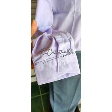 Baju Kemeja Seragam Sekolah Kerja Oxford Atasan Lengan Panjang Putih SD SMP SMA