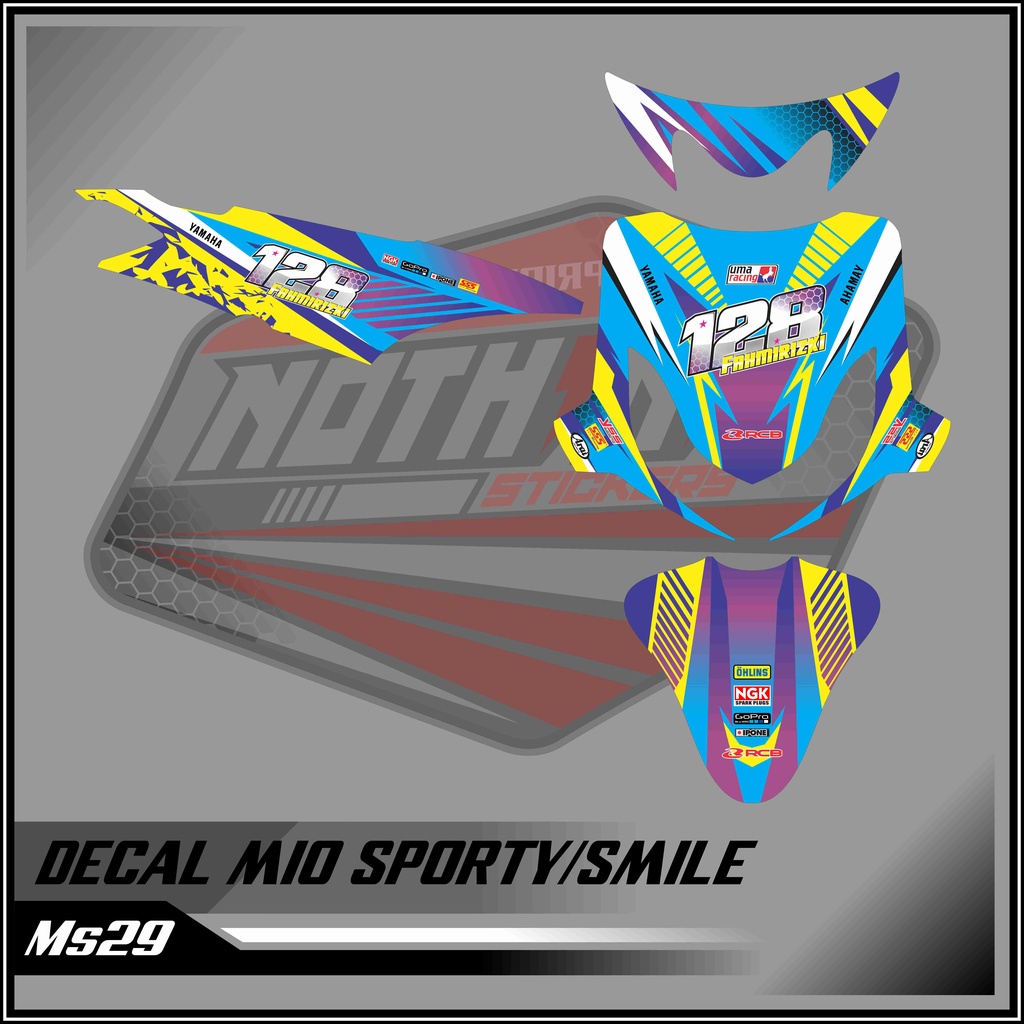 decal mio sporty/smile blue 29