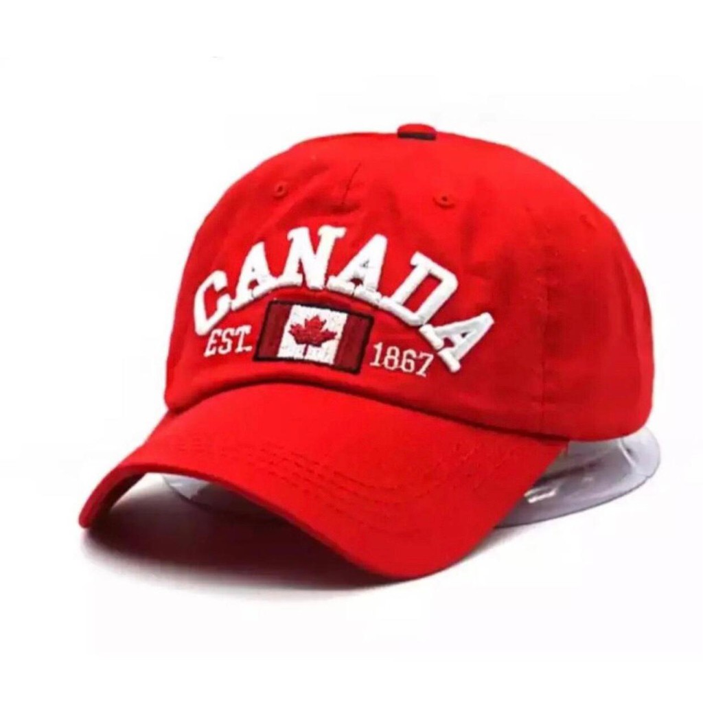 TOPI BASEBALL CANADA IMPORT BORDIR KOMPUTER TOPI PRIA&amp;WANITA MODEL TERBARU HARGA SPESIAL