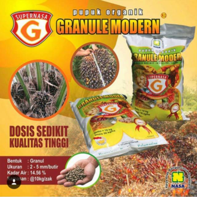 PUPUK TANAMAN SAWIT ORGANIK GRANULE MODERN SUPERNASA 10 KG