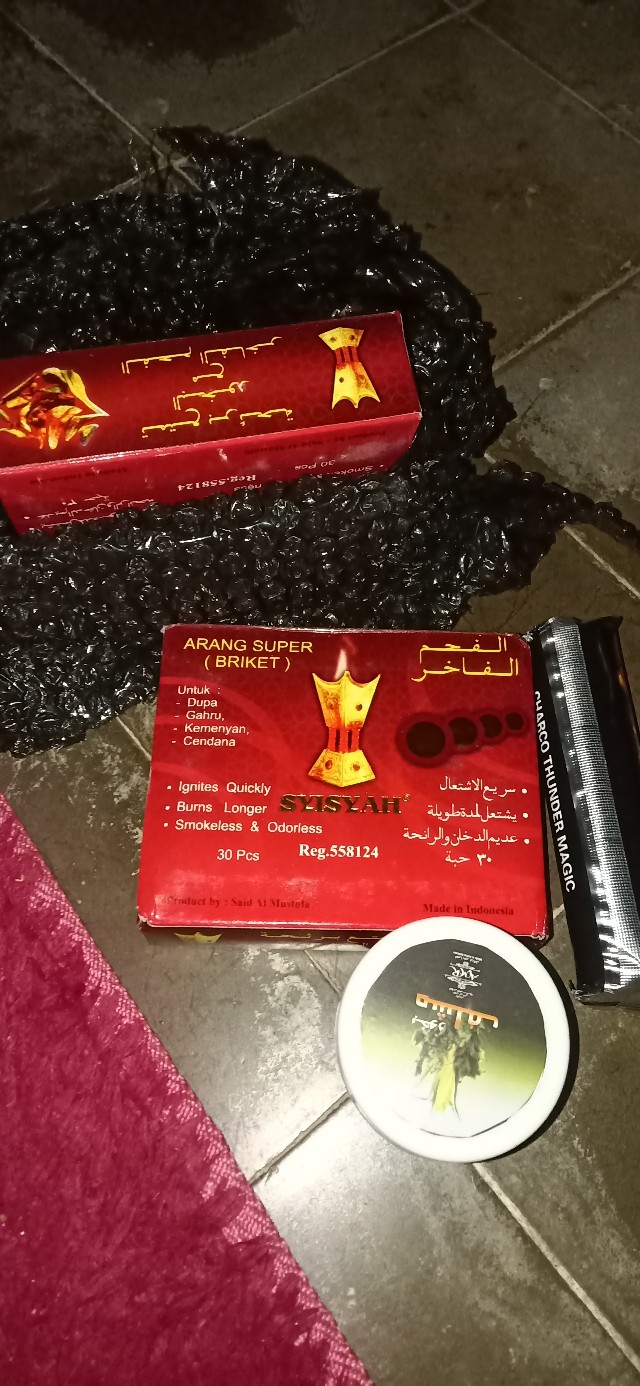 Bisa Cod Areng Arang Super (briket) Bakar Dupa Arab Menyan Kemenyan Gahru Gaharu