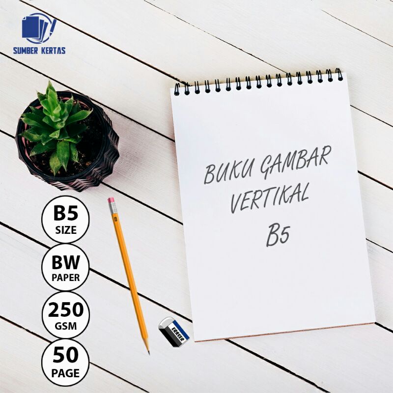 

BUKU GAMBAR B5/BW/VERTIKAL/SKETCHBOOK B5/BUKU GAMBAR B5#stationary#alattulis#bukukqntor#bukunota#sekretaris#bukugambarmurah#sketchbookmurah#sketchbookB5