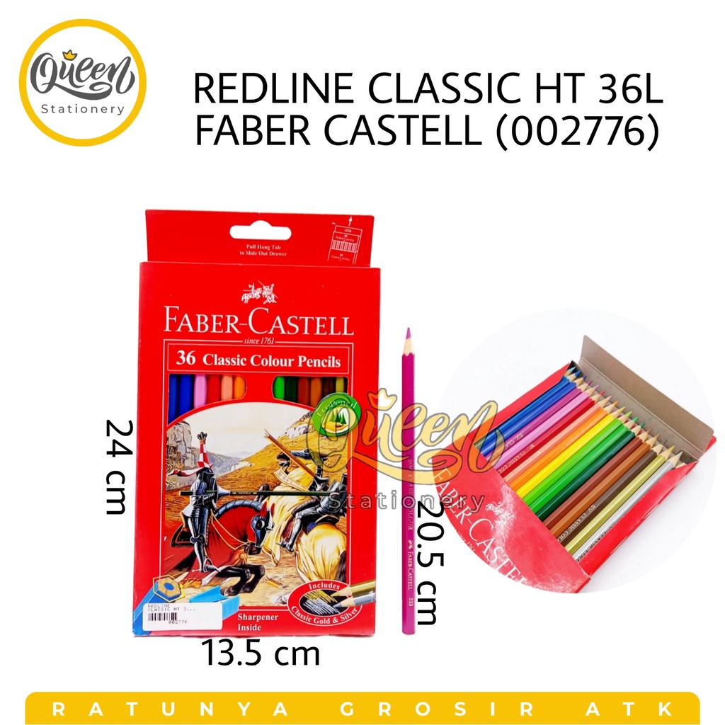 

1 SET (36 WARNA) REDLINE CLASSIC HT 36L FABER CASTELL / PENSIL WARNA / COLOUR PENCIL / ALAT MEWARNAI (002776)