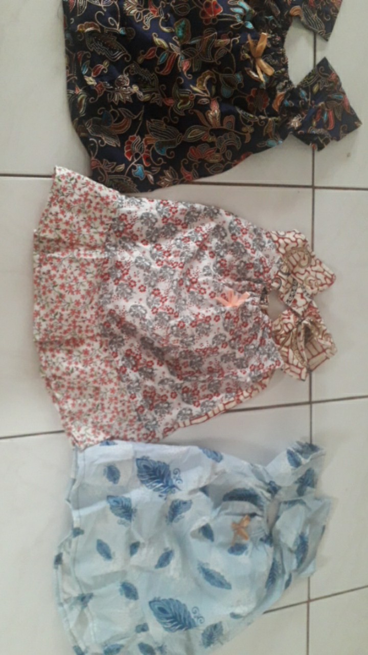 Setelan Batik Anak Perempuan Pita,baju Batik Anak Lucu Grosir Murah