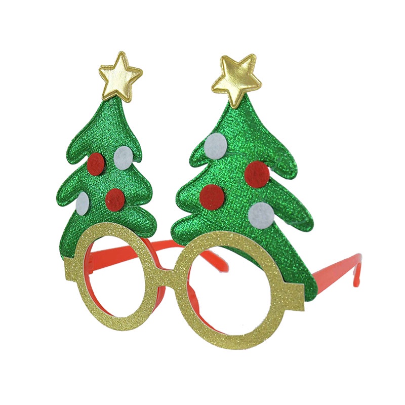 [Christmas Products]Merry Christmas Tree Reindeer Glasses Decoration