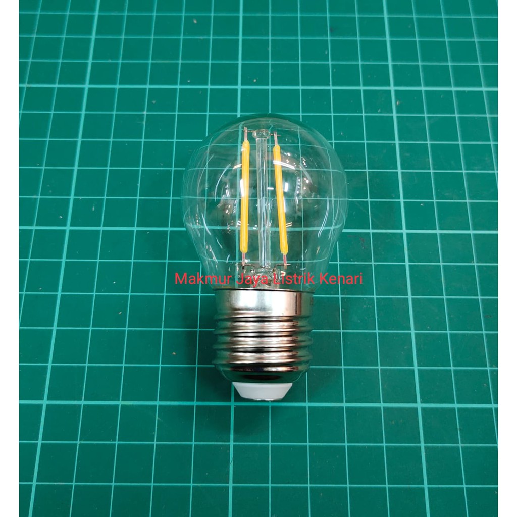 Lampu LED Filament bulb edison 2 watt G45 E27 - WARMWHITE 2700K, 3 Watt Cafe