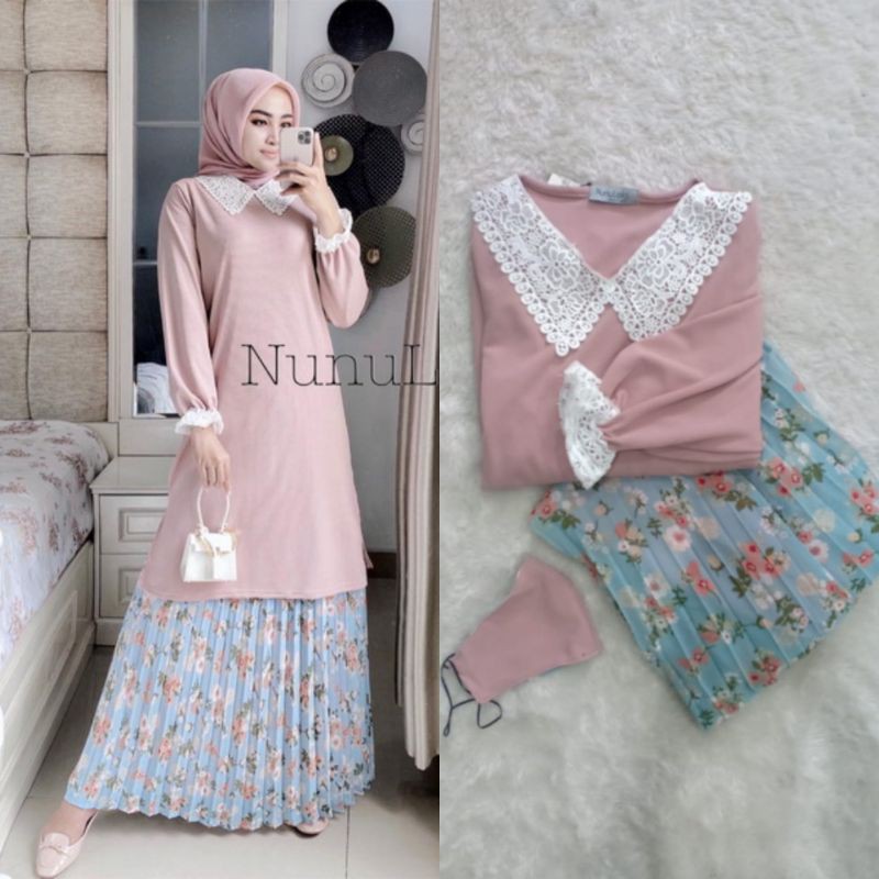 Set Rok+Tunik+Masker Karissa by Nunulolo