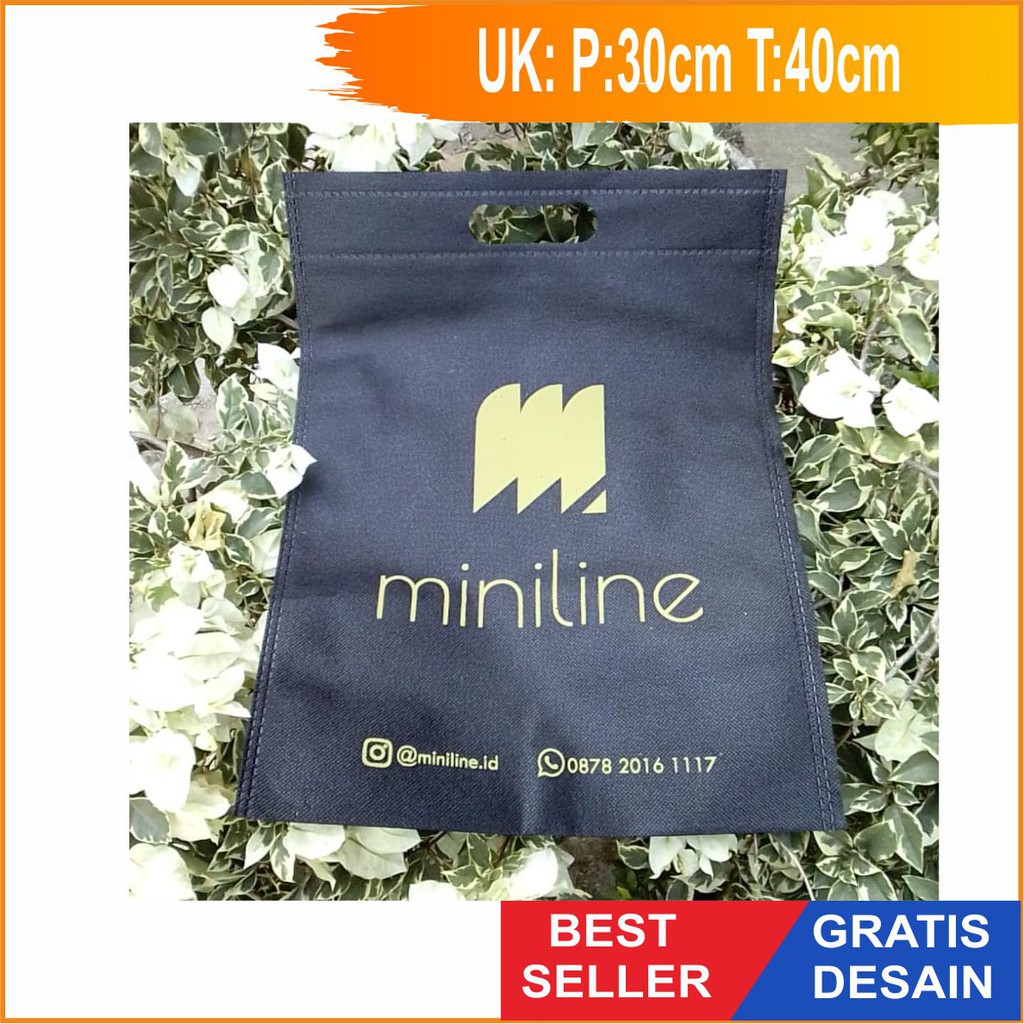 

GRATIS DESAIN 30x40cm Goodie Bag Custom, Tas Goodie Bag, Spunbond Custom, Tas Spunbond Sablon