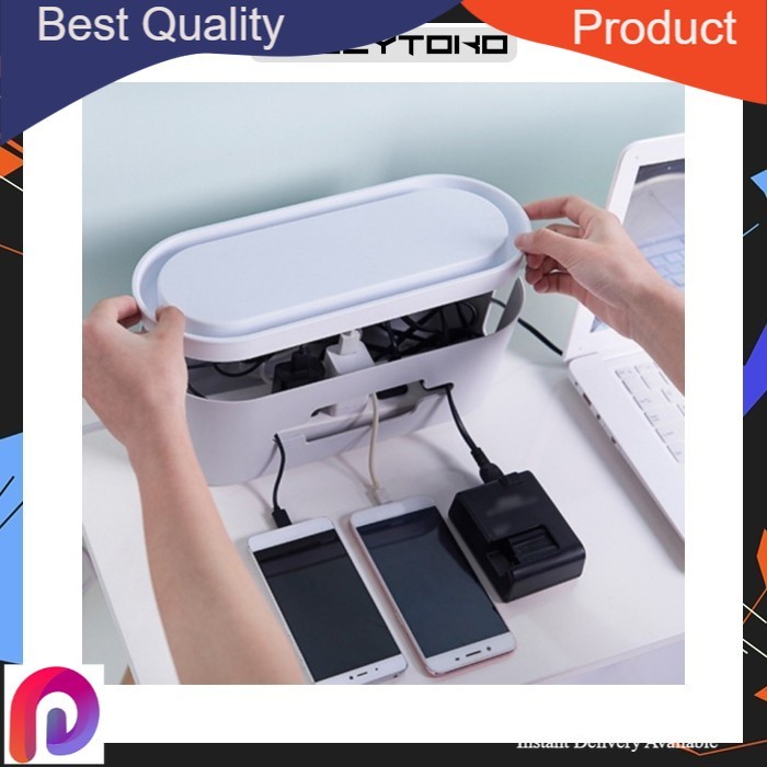 

(BISA COD) Kotak Organizer Kabel Charger Wire Cable Management Box - OMSCYTGY