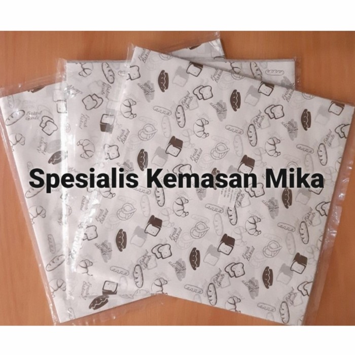 

Kertas Nasi Laminasi (25Ã27,5 cm) Motif Printing - Anti Lengket. - G. Bread