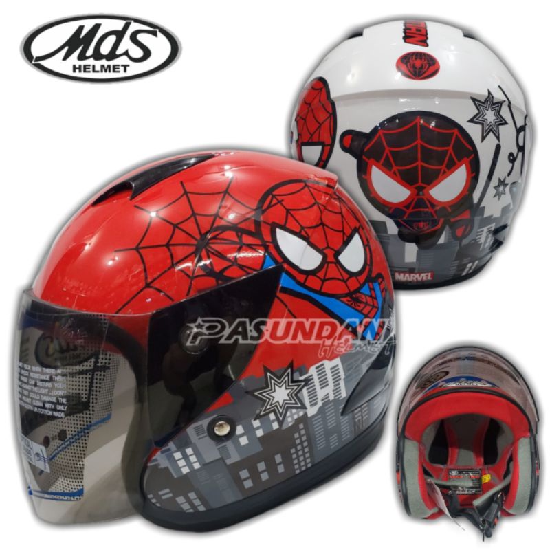 HELM MDS ANAK SPORT R 3 JR SPIDERMAN HALF FACE