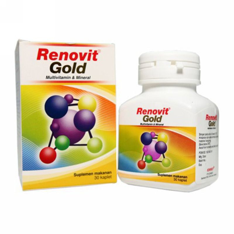 Promo RENOVIT Multivitamin dan Mineral RENOVIT GOLD Free Tumbler