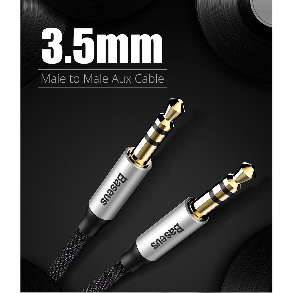 BASEUS ORIGINAL Yiven Cable Audio M30 1.5M 150cm 3.5mm Jack Kabel Aux Male to Male 1,5M