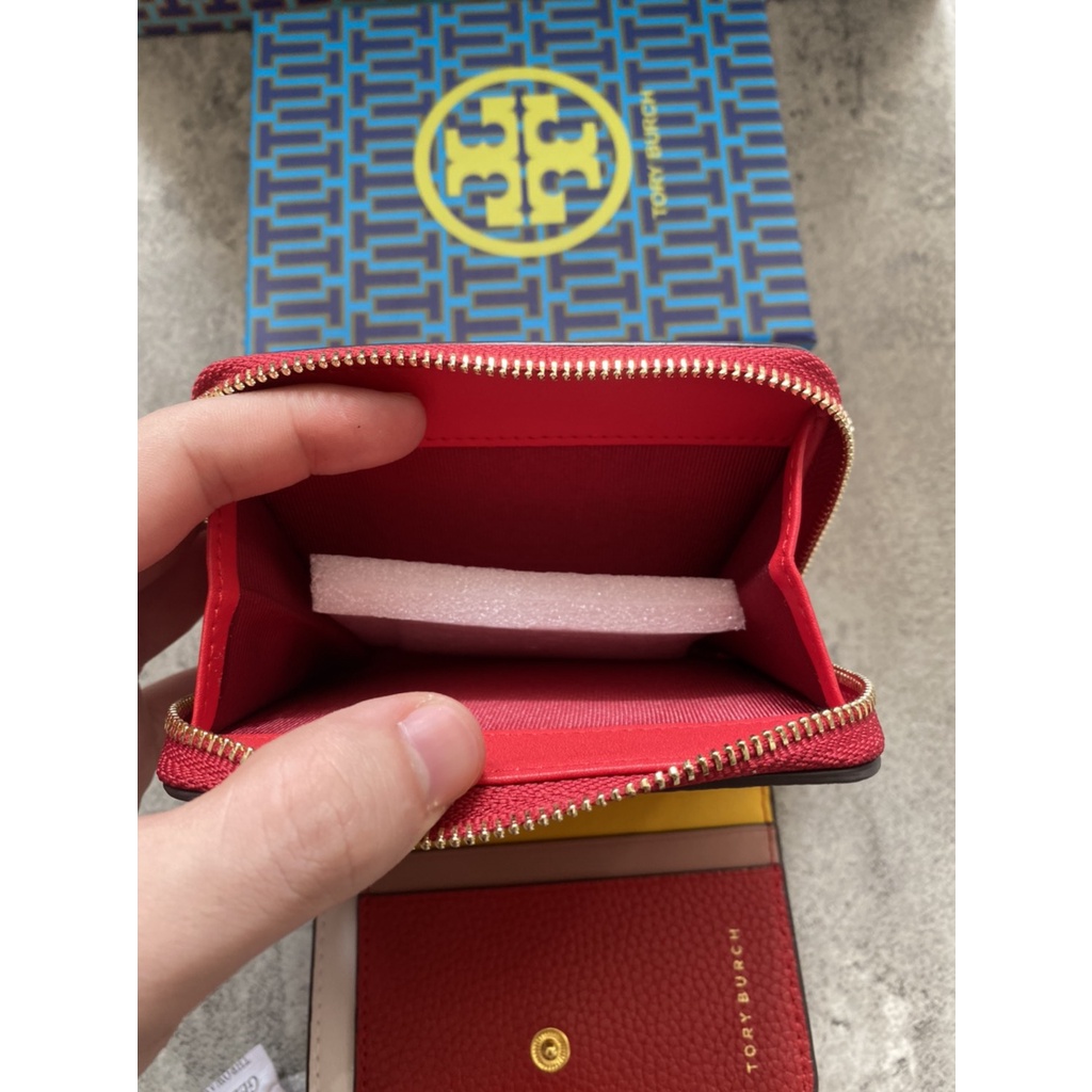 DOMPET WALLET TORY BURCH OZZIE THE OX SMALL MINI WALLET IN RED