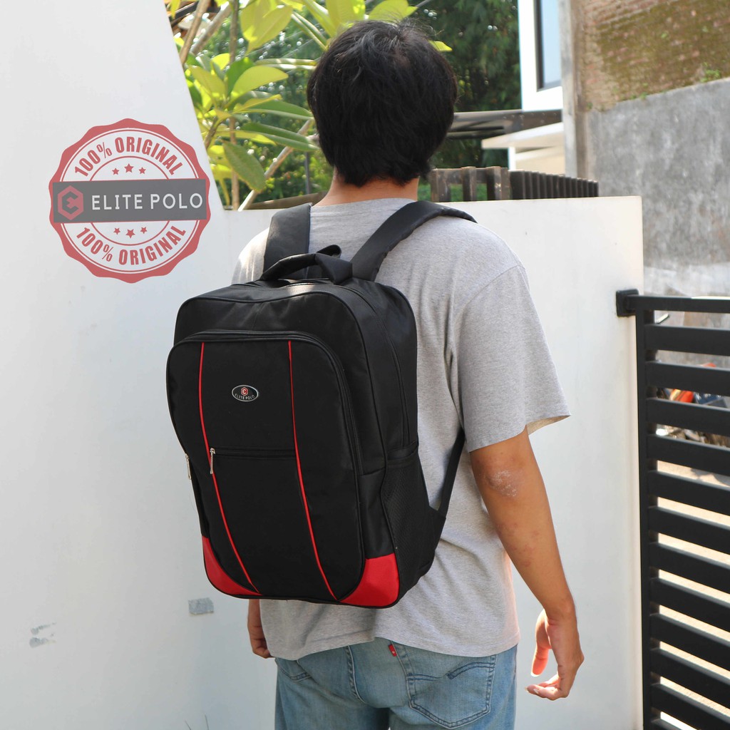 Jual Tas Gendong Pria wanita Merk Elite Polo Murah Sekolah Kantor Seminar Sumbangan