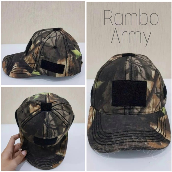 Original TOPI ARMY TACTICAL loreng camo rimba motif TNI tentara militer RMB01