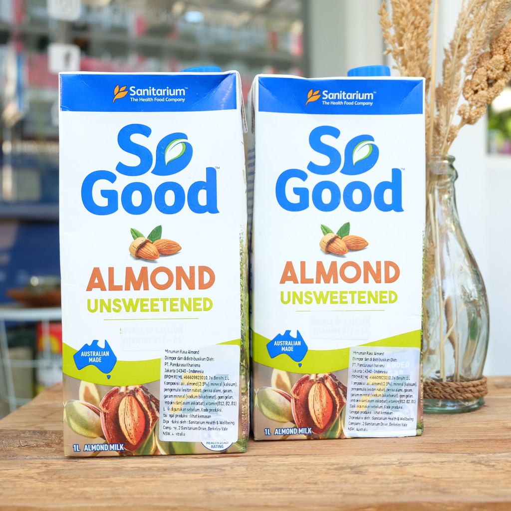 Jual So Good Almond Milk Unsweetened / Tanpa Gula / Susu Almond / Dairy ...