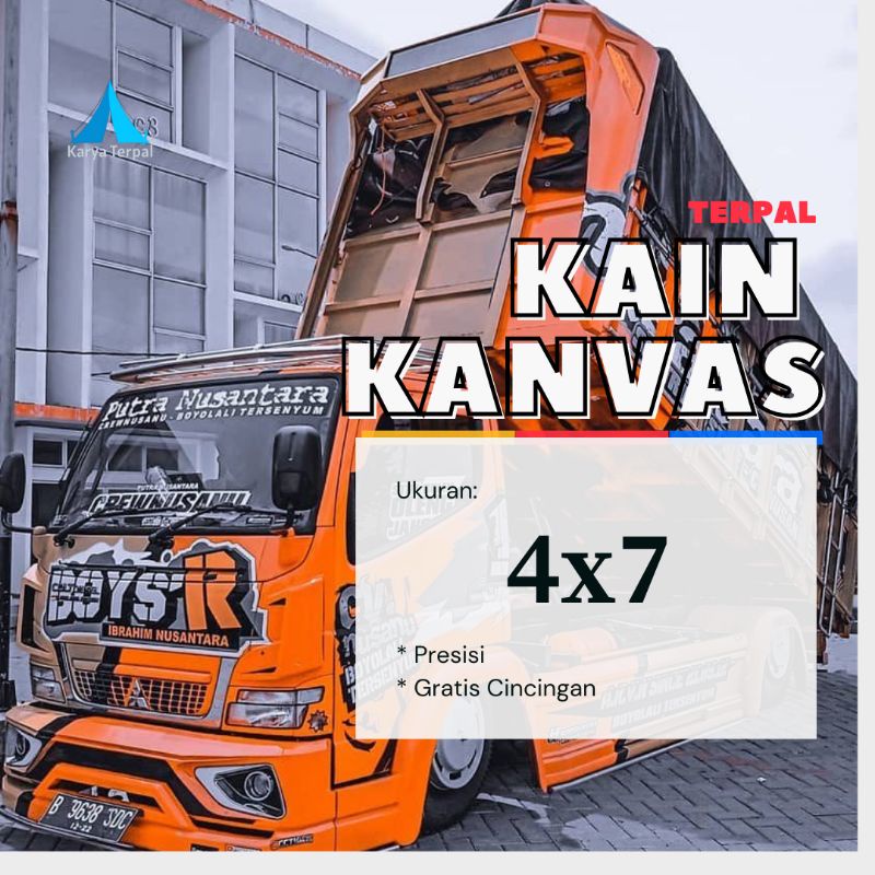 TERPAL TRUK KAIN KANVAS 4x7
