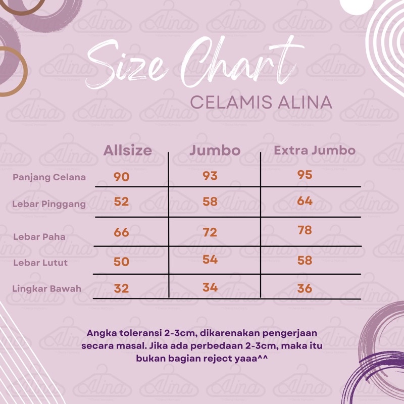 Celamis Wanita Alina - Celana Daleman Gamis Jumbo dan All Size - Inner Pants Spandex Ballon Terlaris