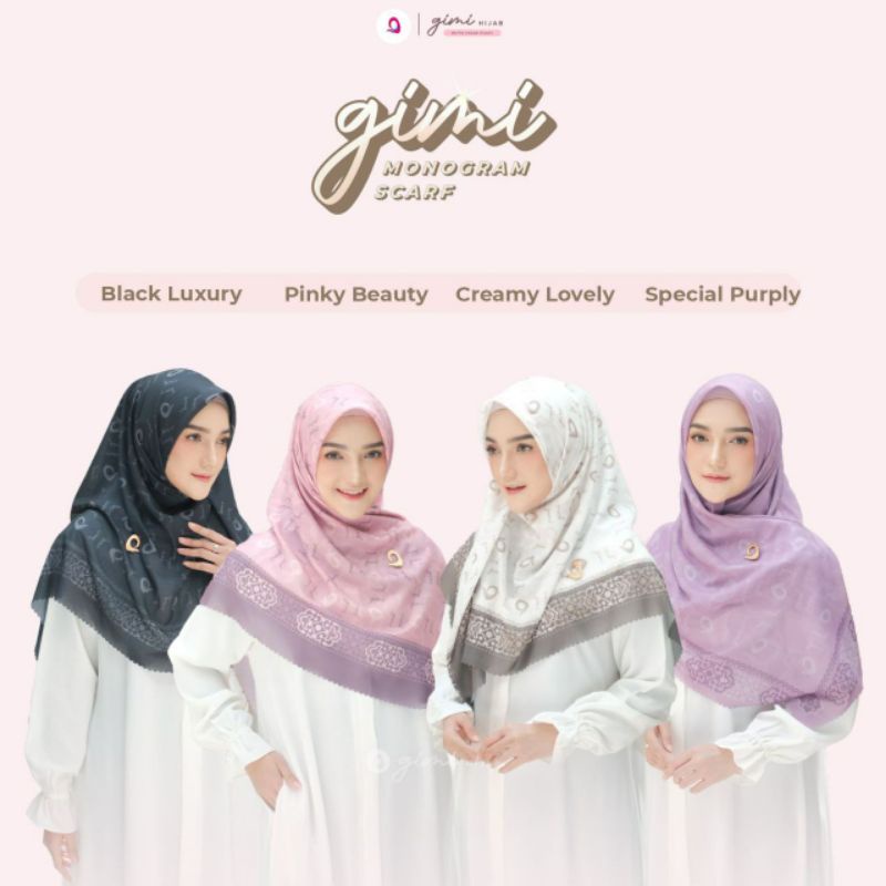 Monogram Gimi Scarf by gimi hijab