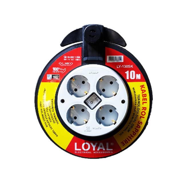 LY-130SK Loyal Sapphire PREMIUM HEAVY DUTY Kabel Box Arde 10m  / Box Kabel / Kabel Rol / Stop Kontak / Colokan / Kabel Gulung