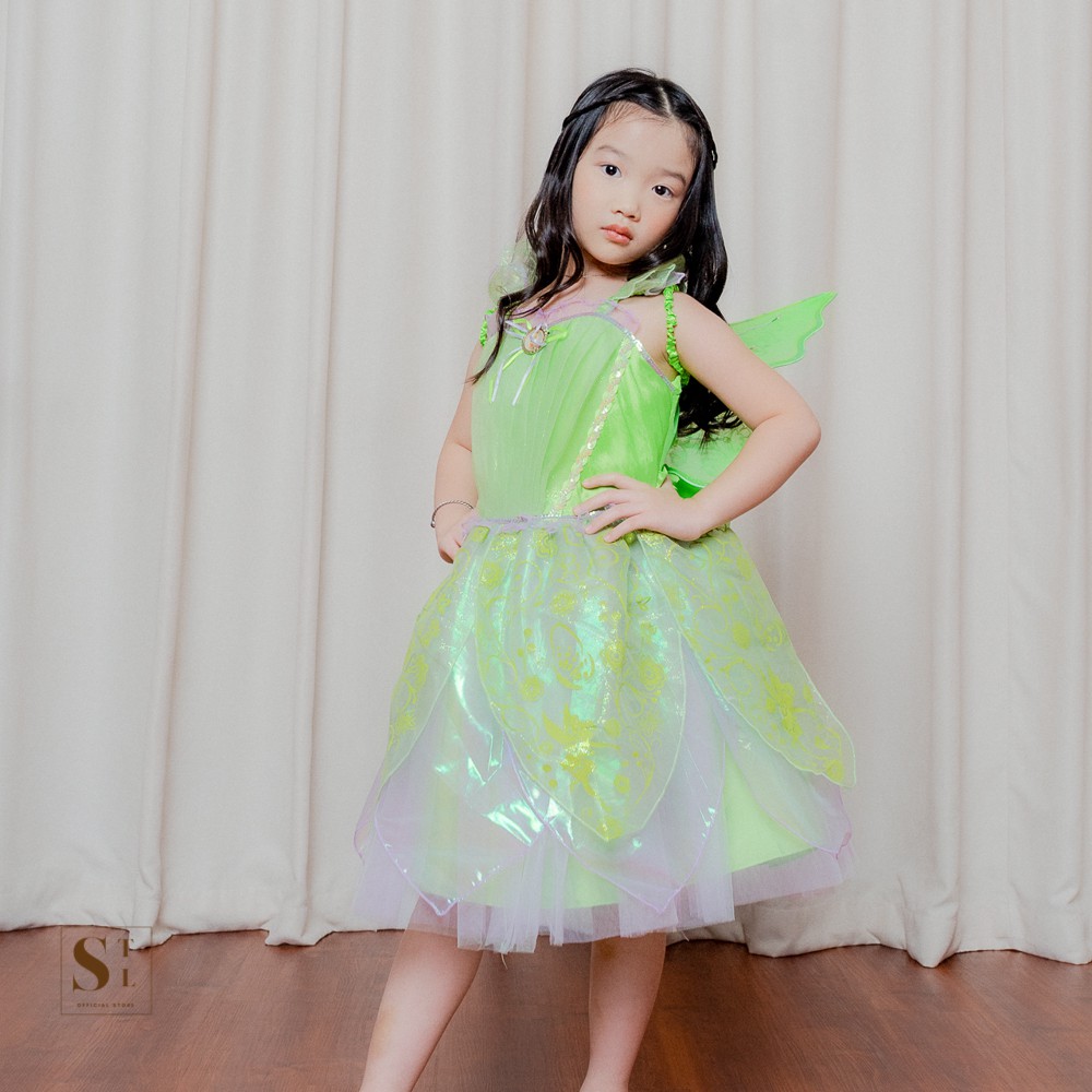 Claudia Dress Anak Perempuan Karakter Tinker Bell Premium 967G