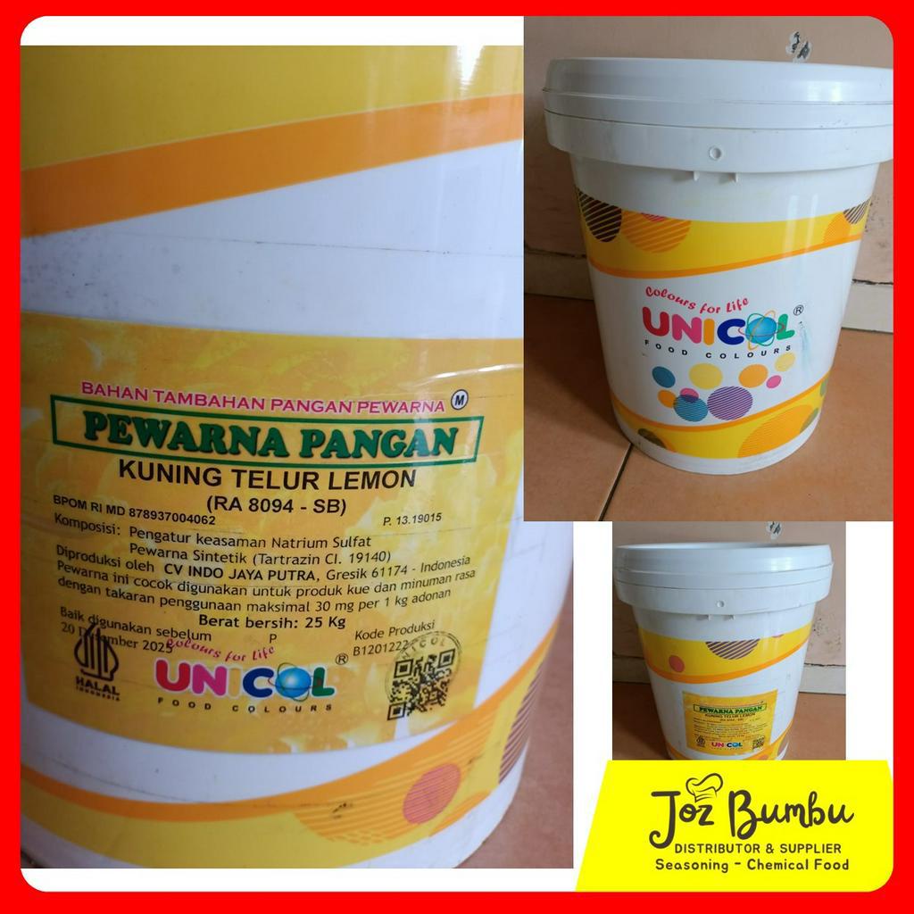 

Pewarna Unicol Kuning Telur Lemon/ Pewarna Pangan Bubuk Kuning Telur Lemon 25kg