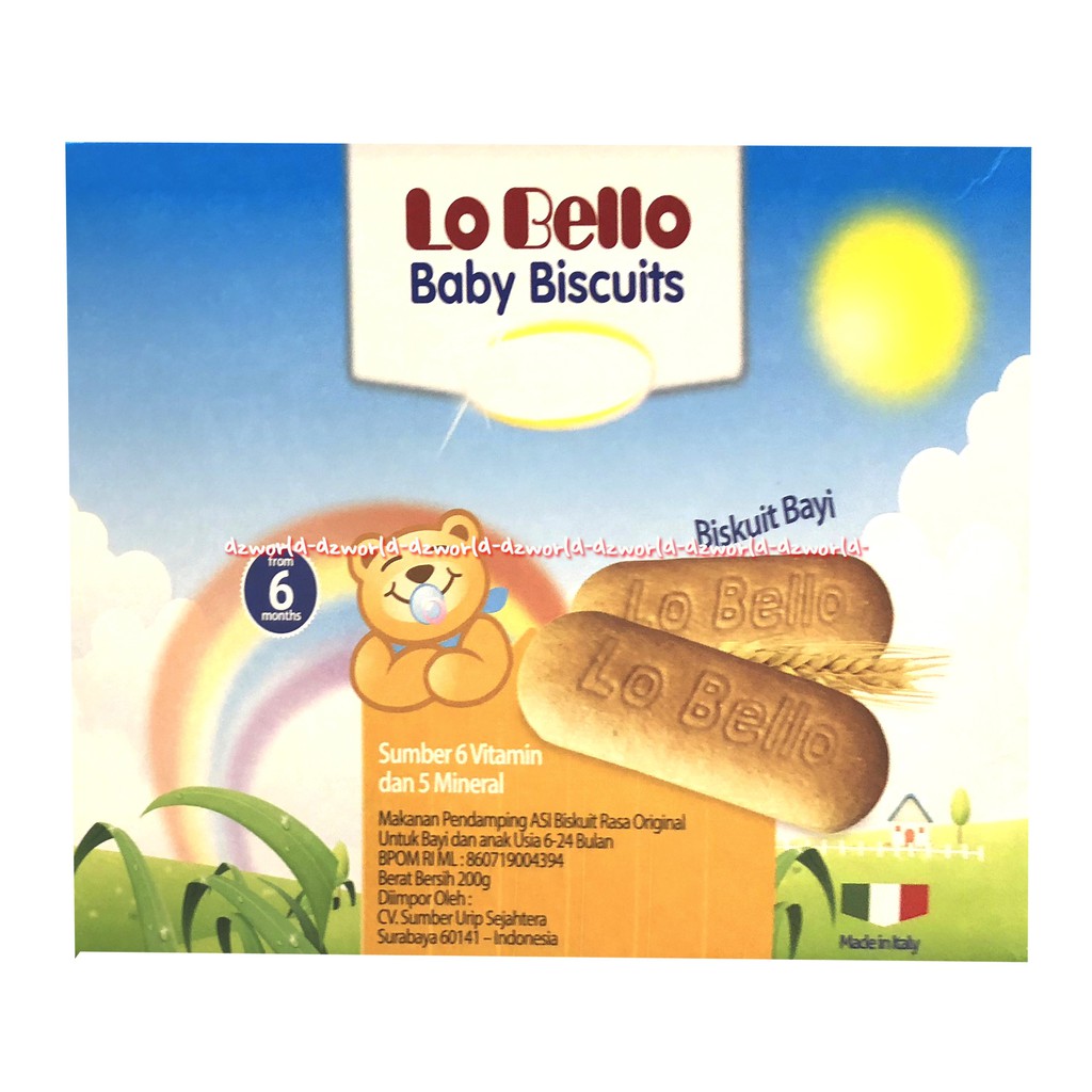 Lo Bello Baby Biscuit 200gr Biskuit Bayi 6 Bulan Lobello