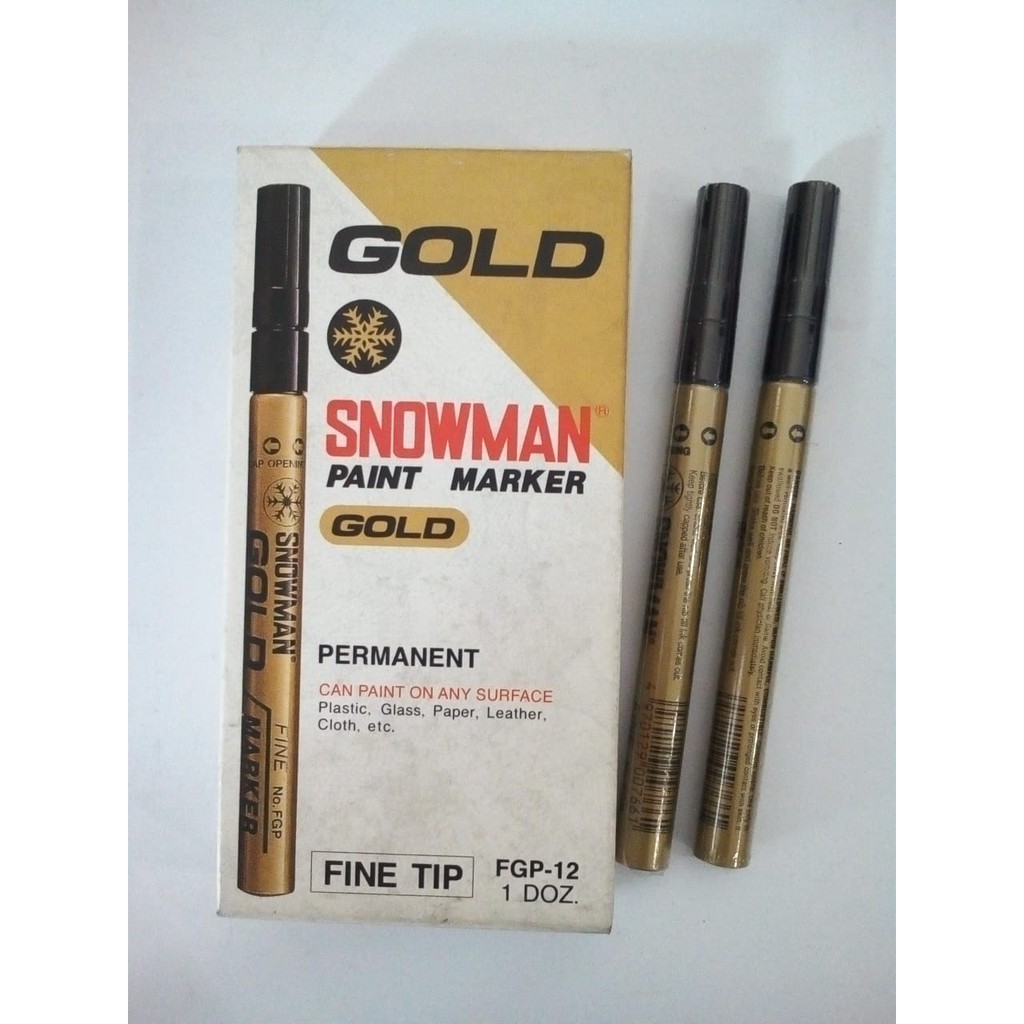 

SPIDOL SNOWMAN GOLD PERMANENT KECIL FINE TIP FGP-12