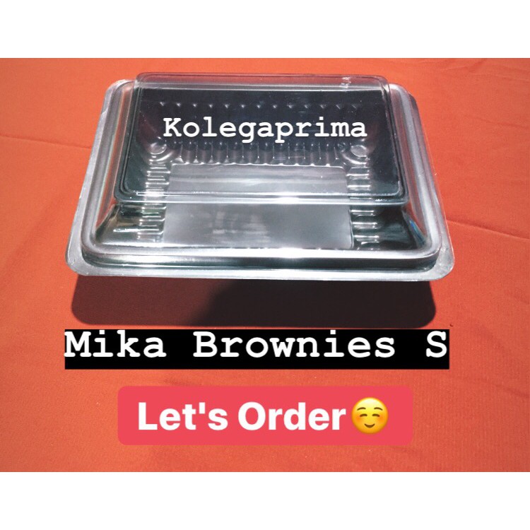 MIKA BROWNIES UKURAN S POLOS/ MIKA BROWNIES KECIL/ MIKA KUE MURAH ISI 50PCS