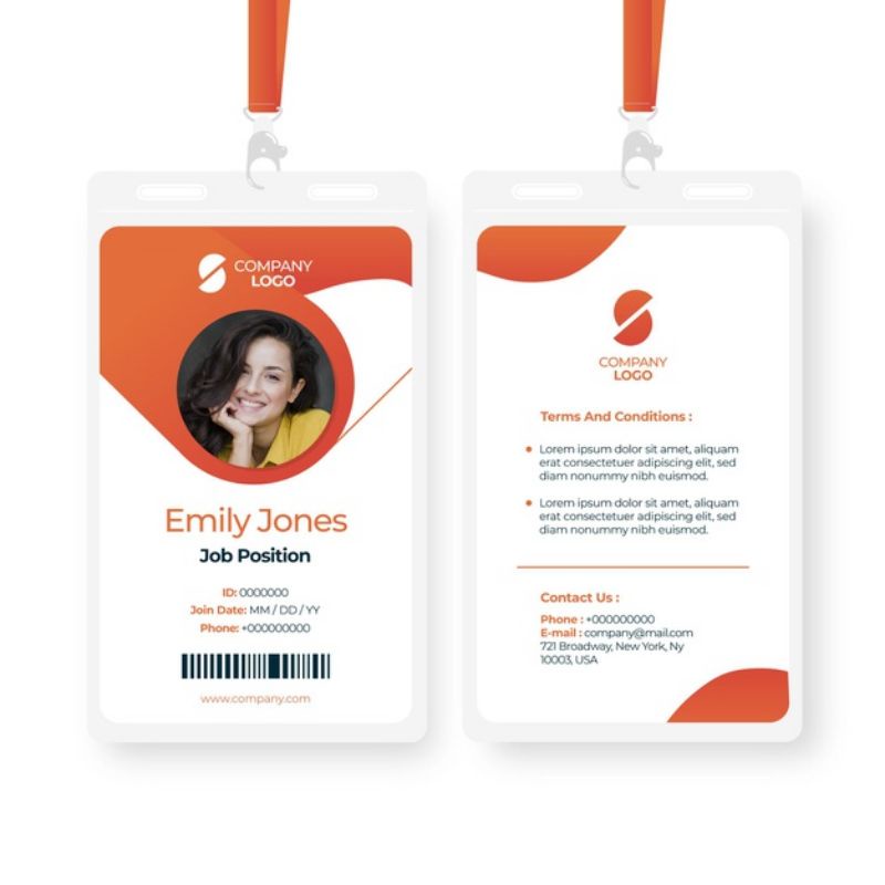 

cetak kartu id card / kartu pegawai kantor / member card