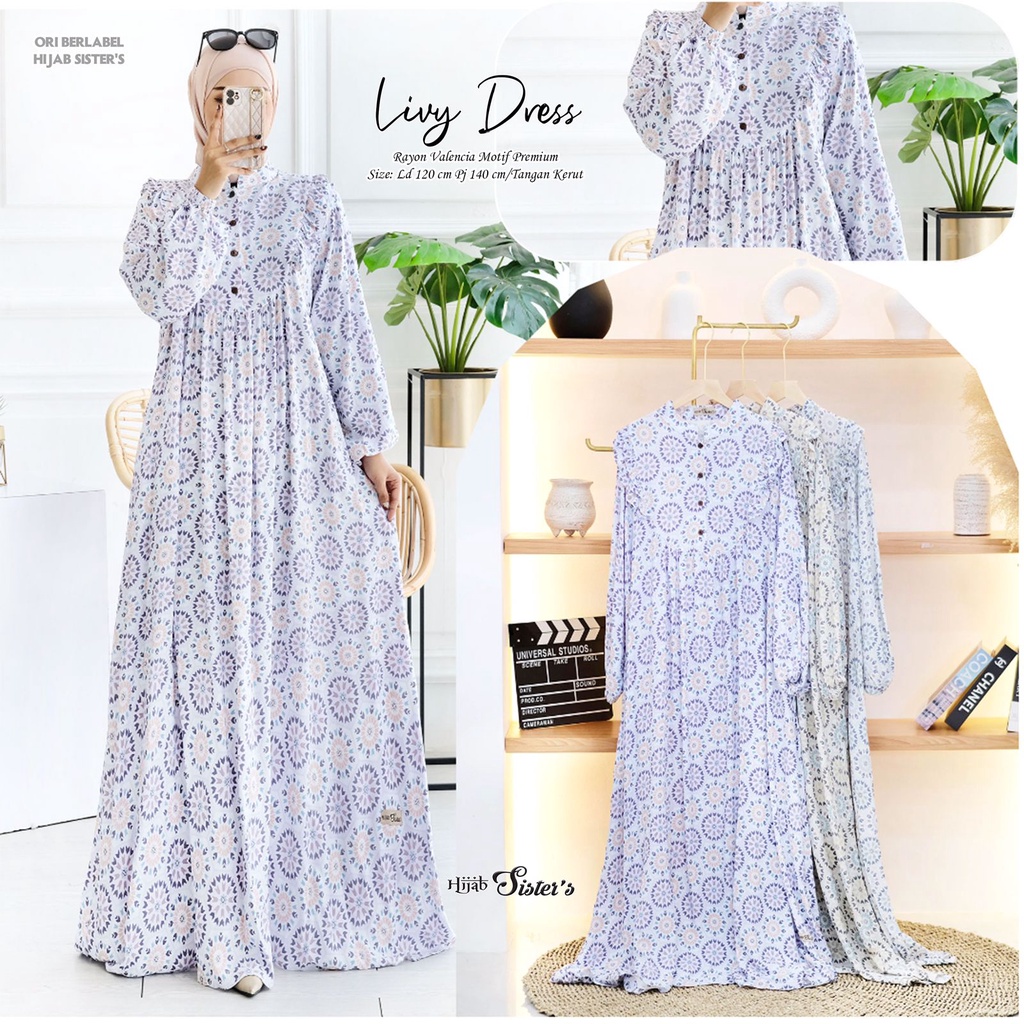 LIVY DRESS GAMIS ORI BY HIJAB SISTERS