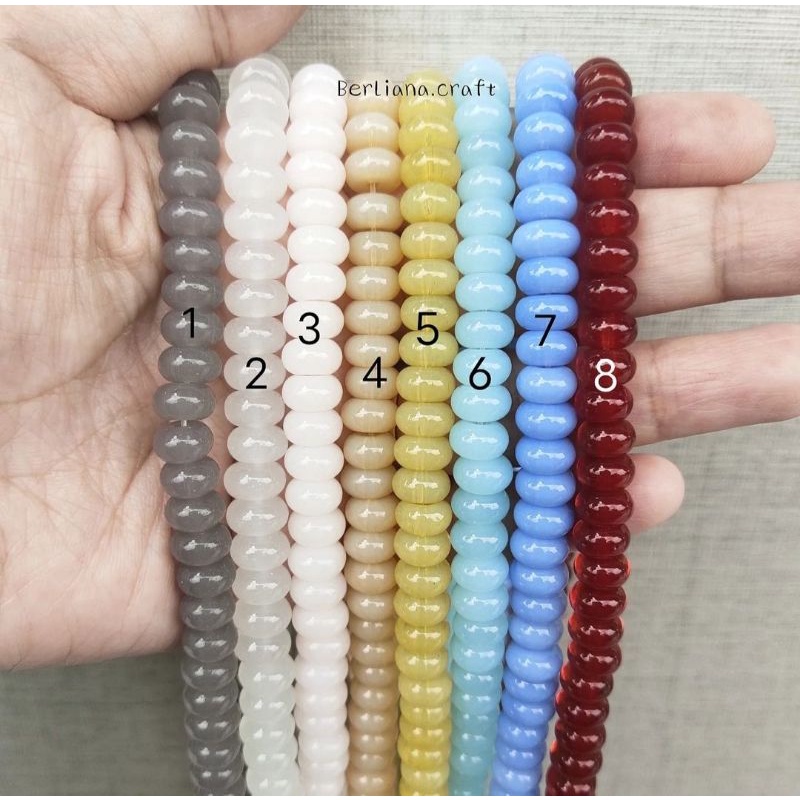 (+- 86 pcs) Batu Pipih 8mm