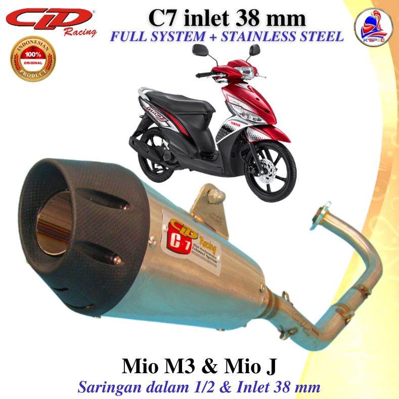 CLD Racing C7 in 38 mm series MIO M3 &amp; MIO J Knalpot Fullsystem