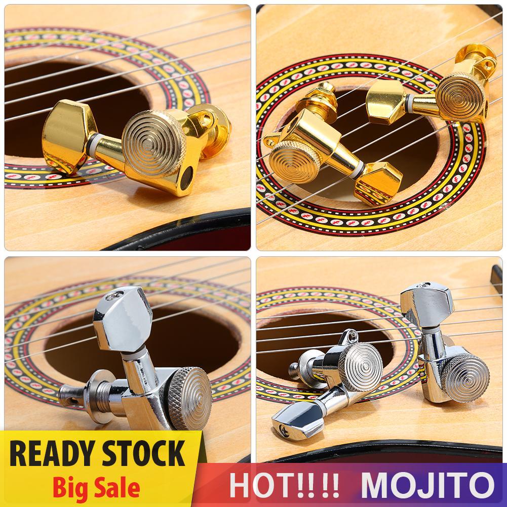 Mojito*6pcs 6R Inline Guitar String Peg Locking Tuners Tuning Pegs Machine Heads